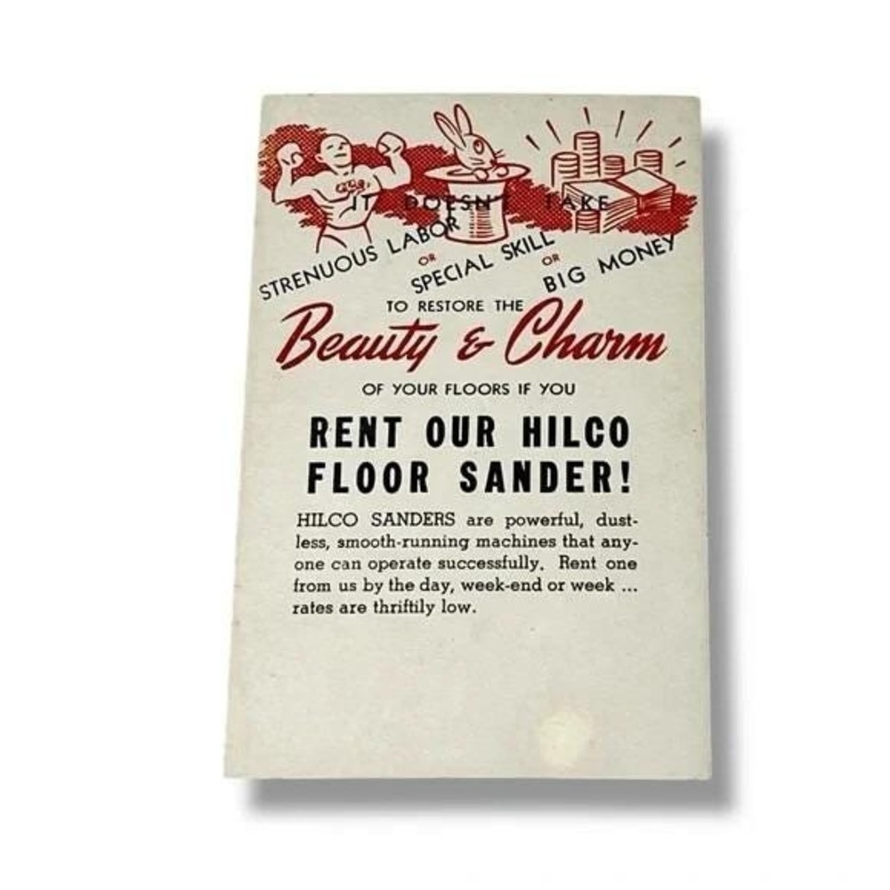 Postcard Hilco Floor Sanders Advertising Card Undivided Card C103
